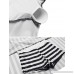 Ekouaer One-Piece Bathing Suit Women's Swimwear Cover up Swimdress Swimsuit with Removable Pad Striped Pattern Black B072C6F6YJ